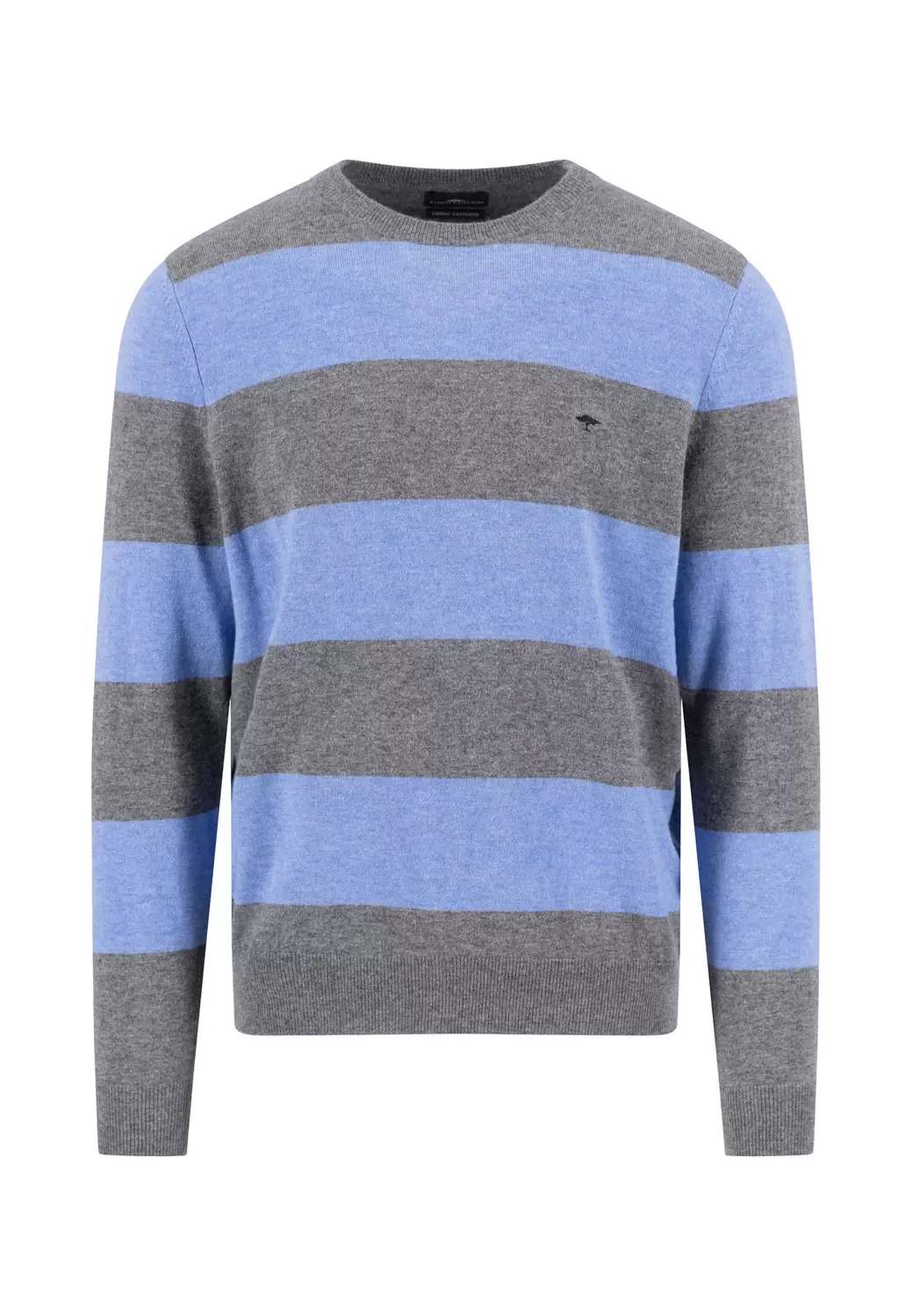 O-Neck, Stripe, Merino Cashmere