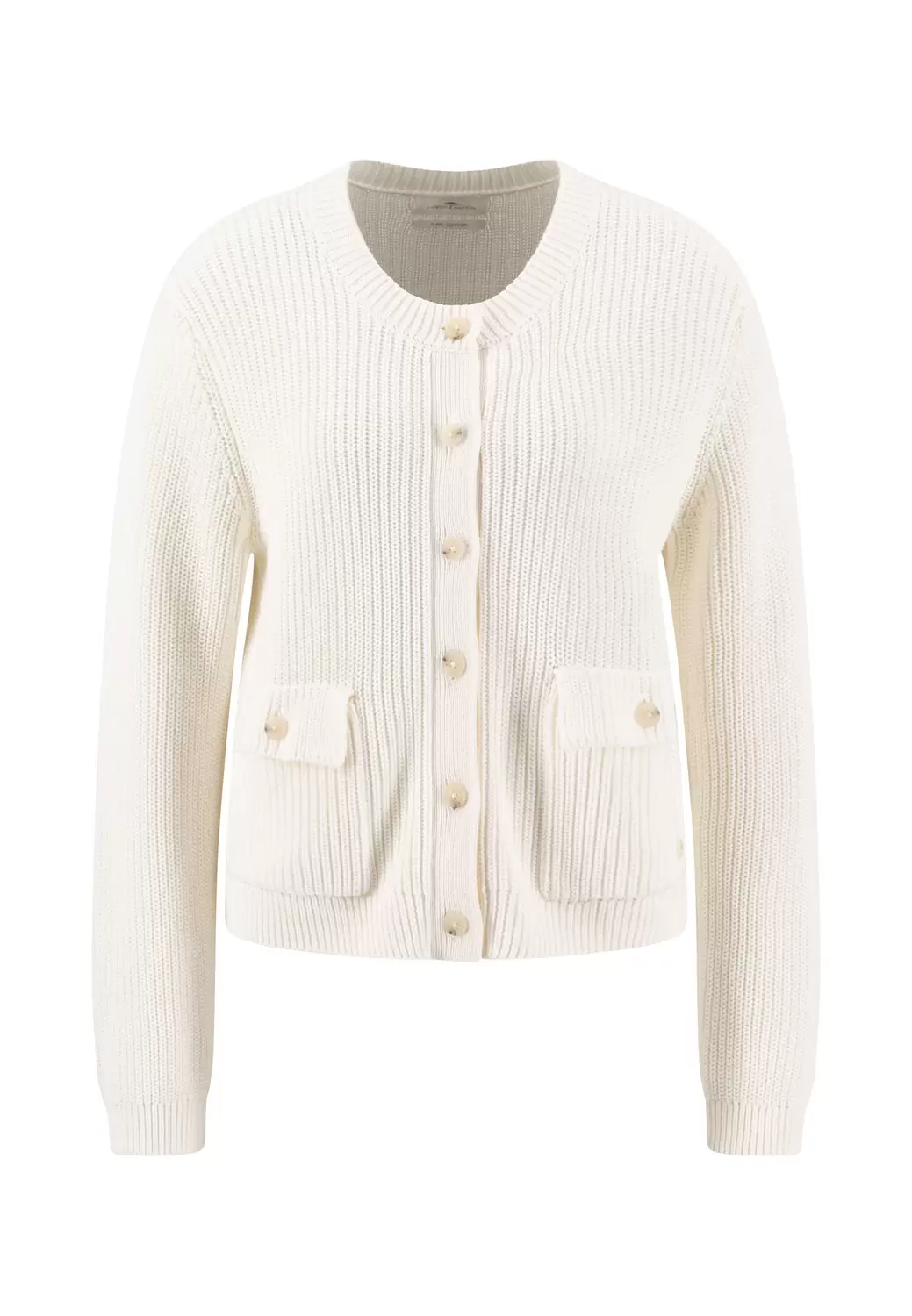 JACKET KNIT O-NECK COTTON