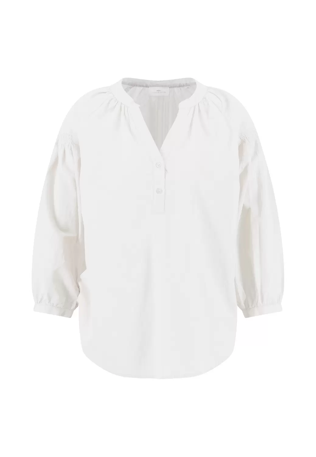 BLOUSE RUFFEL CHAMBRAY