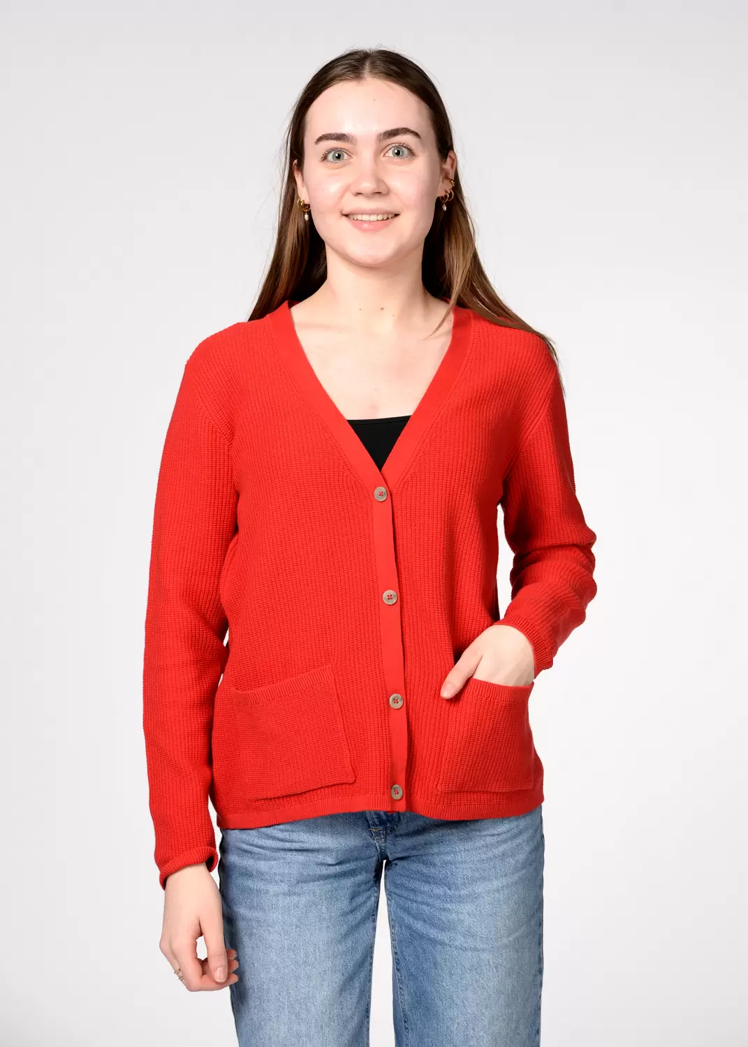 V-Cardigan, 1/1 Arm, uni female