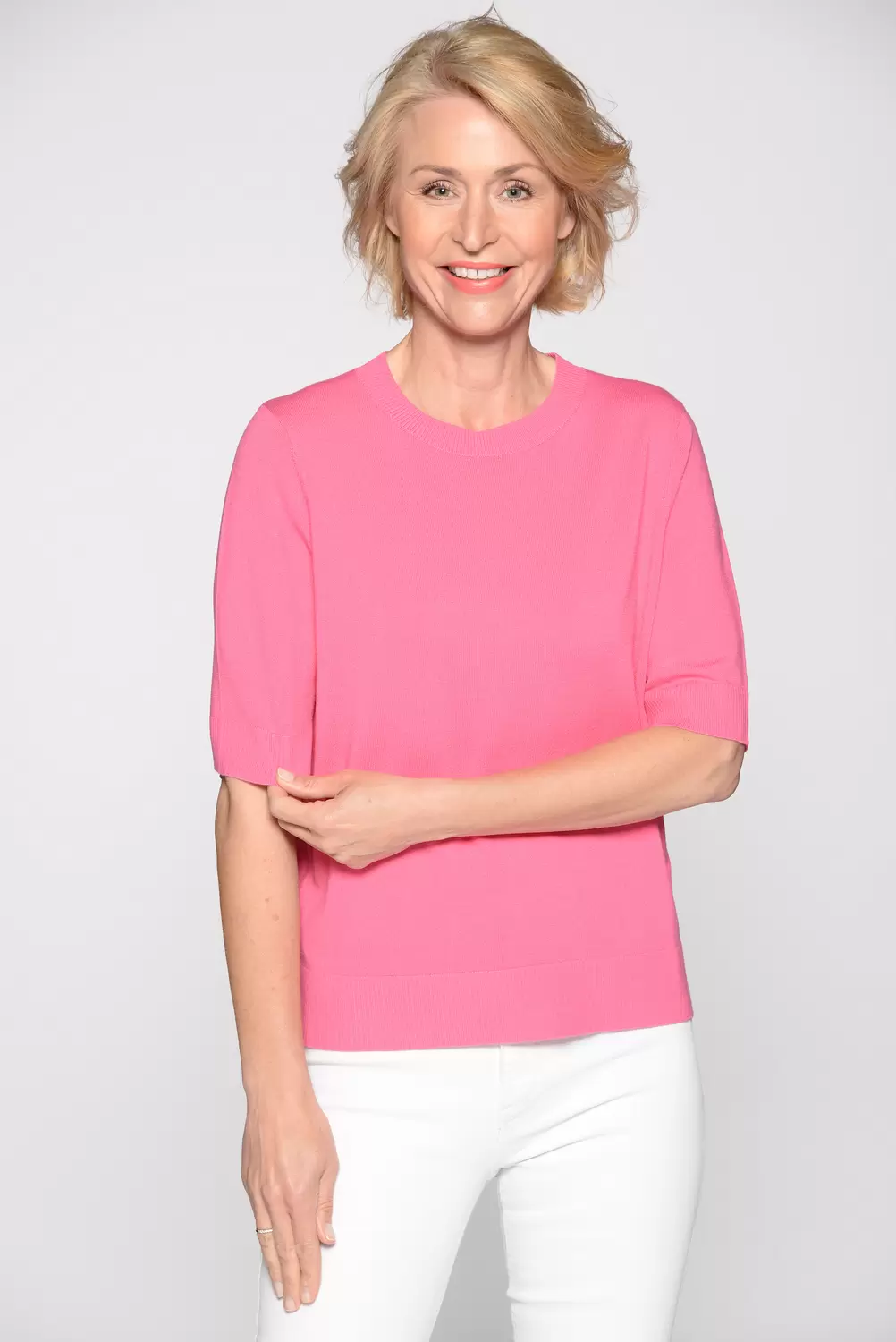 Rdh.-Pullover, 1/2 Arm, uni