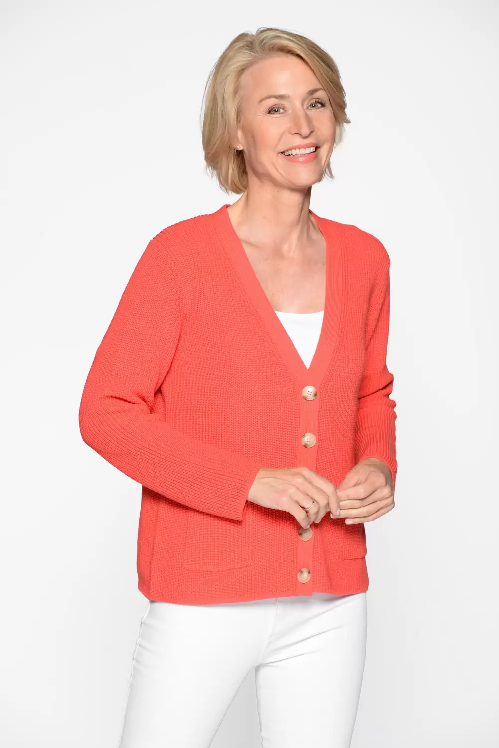 V-Cardigan, mit Taschen female