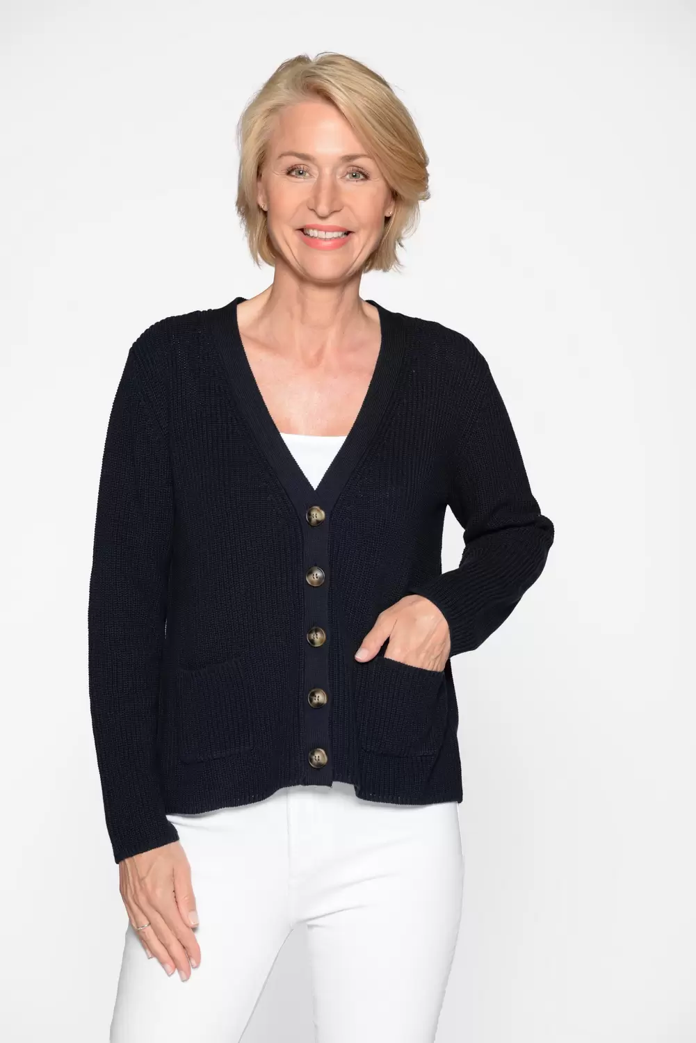 V-Cardigan, mit Taschen Baltz – Wir leben Mode