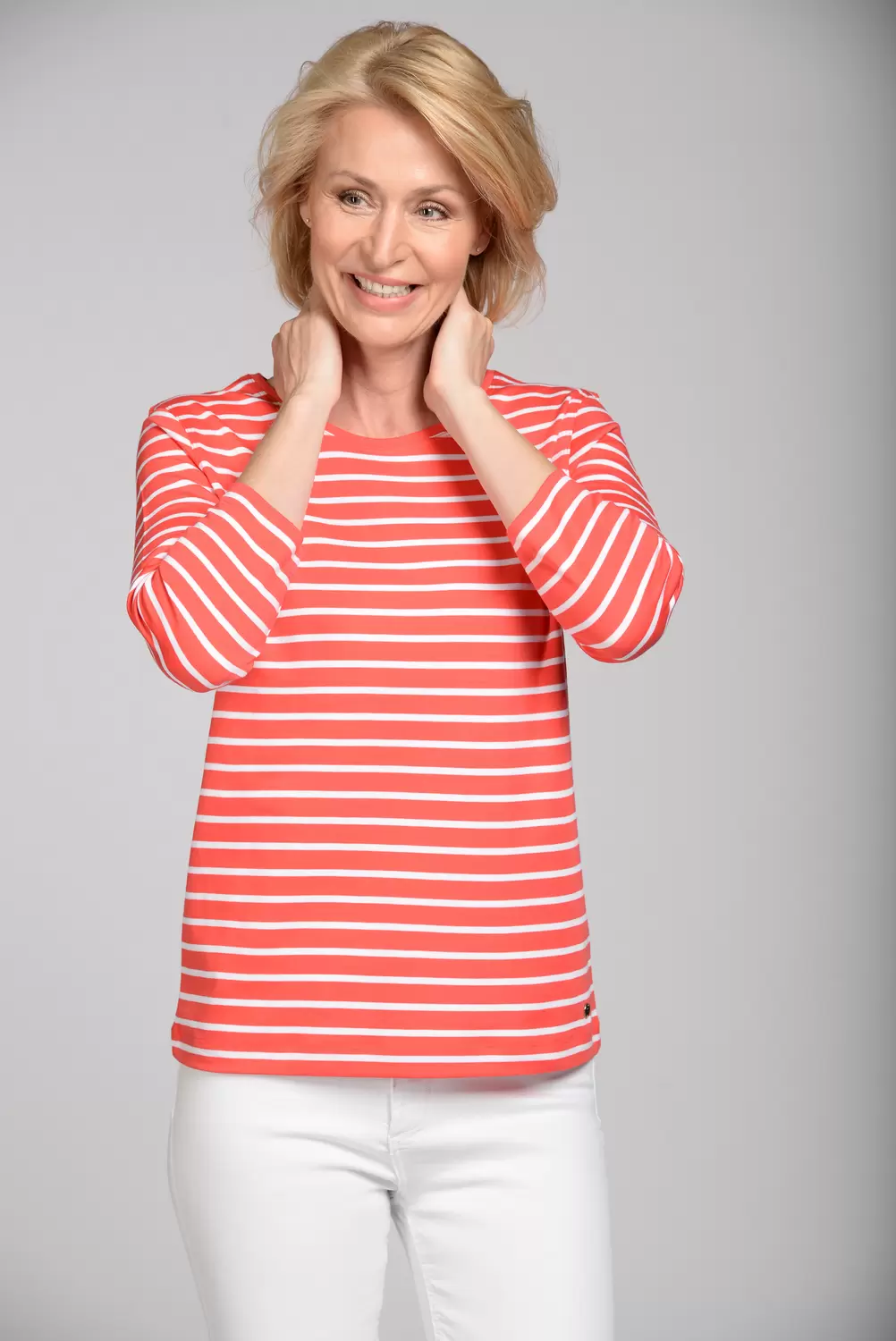 NOS Rdh.-Shirt, 3/4 Arm Ringel