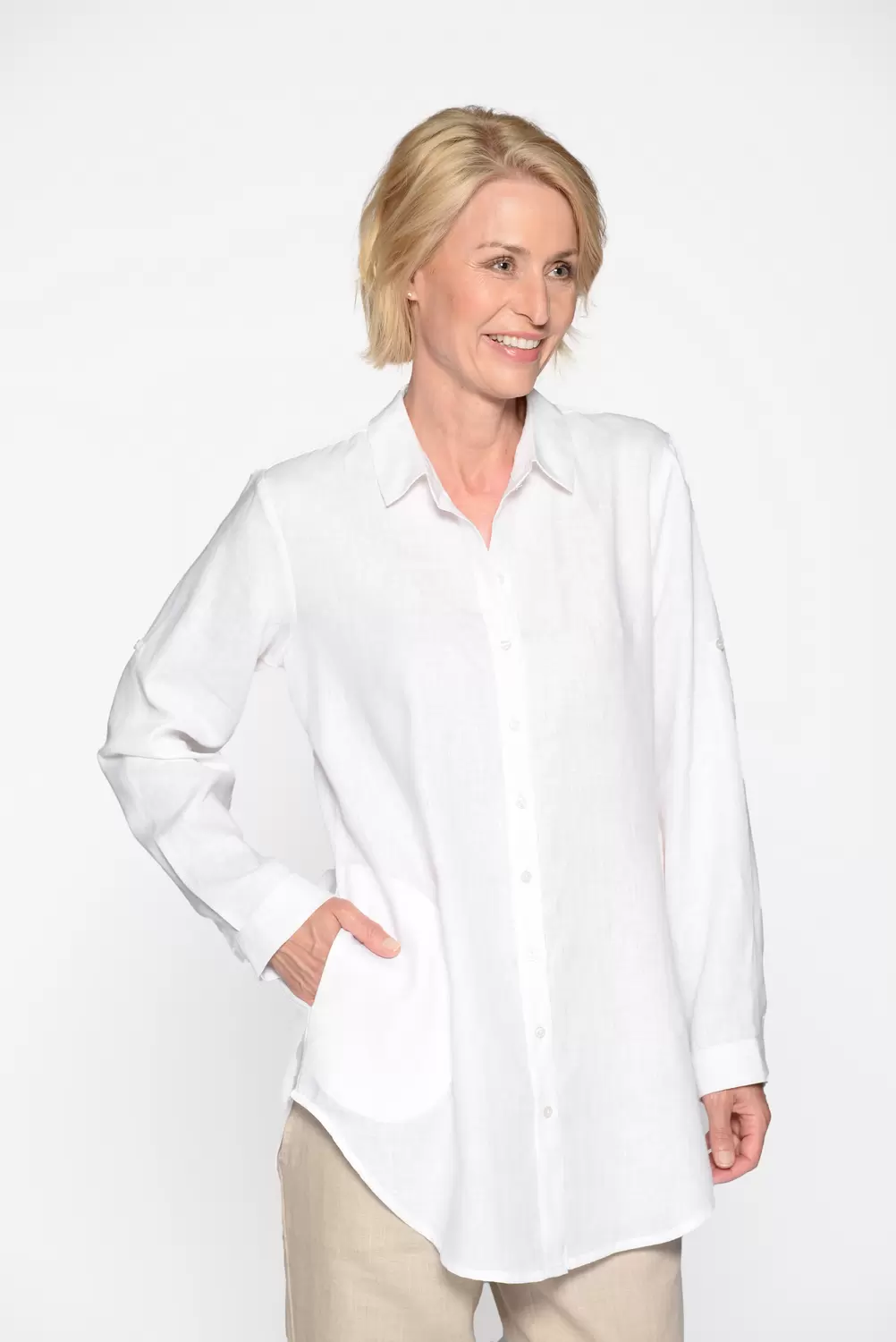 Longbluse, Hemdkragen, 1/1 Arm female