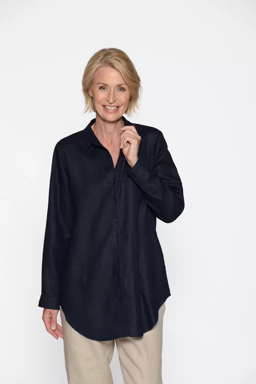 Longbluse, Hemdkragen, 1/1 Arm female