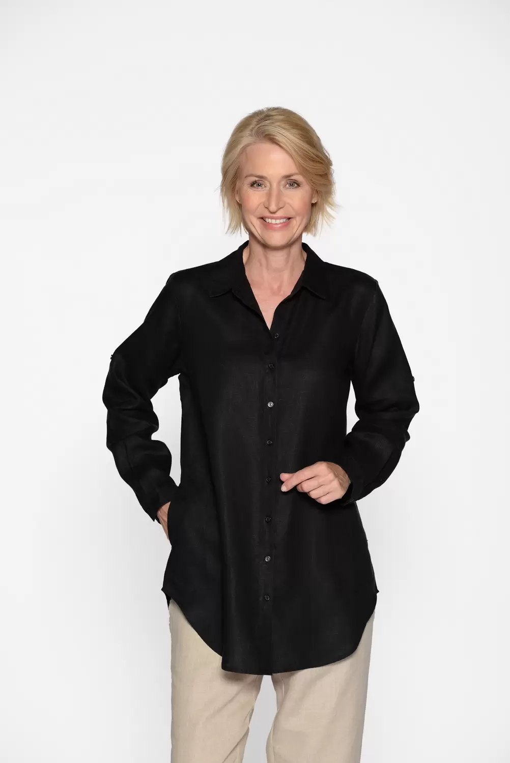 Longbluse, Hemdkragen, 1/1 Arm female