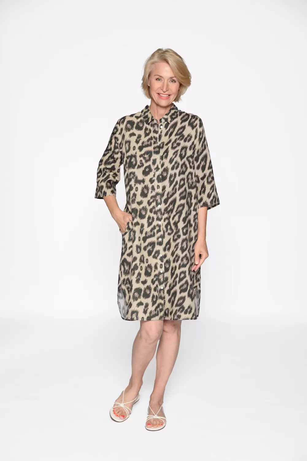 Kleid, 3/4 Arm, Alloverdruck female