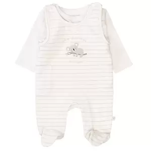 Kn.-Strampler+Shirt - 110/SOFT IVORY STR.