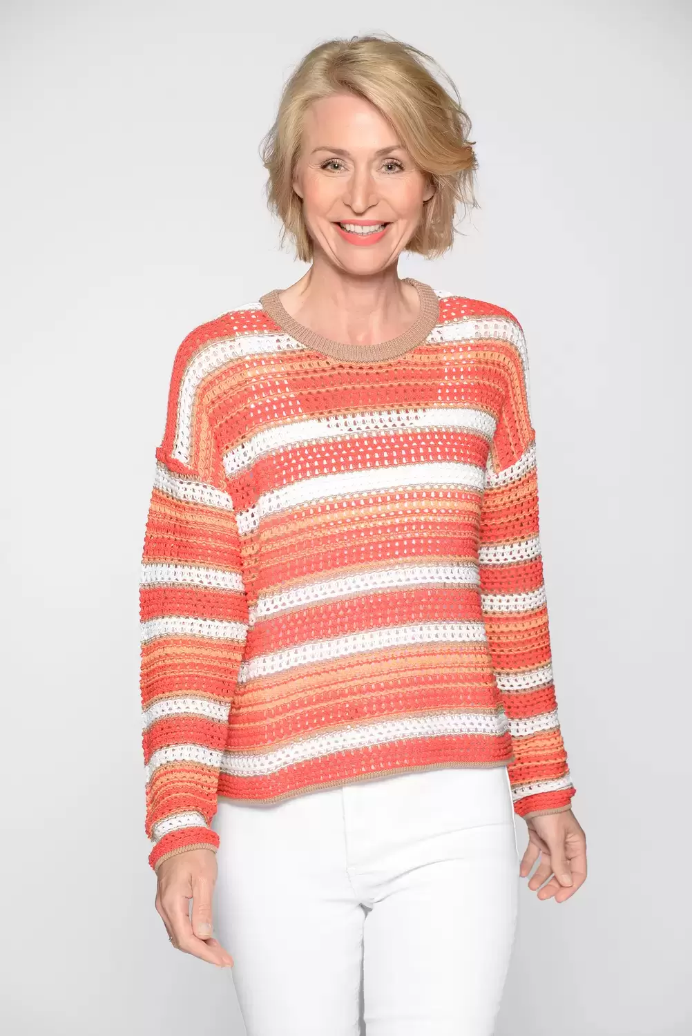 Rdh.-Pullover,1/1 Arm,Streifen female