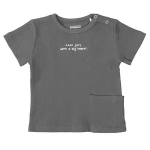 Kn.-T-Shirt - 811/SOFT GRAPHITE STRUC.