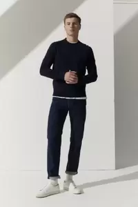 NOS Rundhals Pullover - 657/NIGHT BLUE