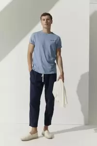 Rundhals T-Shirt 1/2 Arm - 652/BLUE DUST