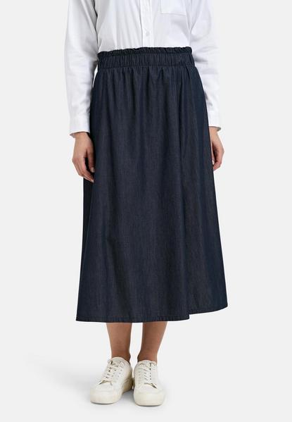 WIDE SKIRT W ELASTIC WAIST AND DIVI - 650/DARK DEN