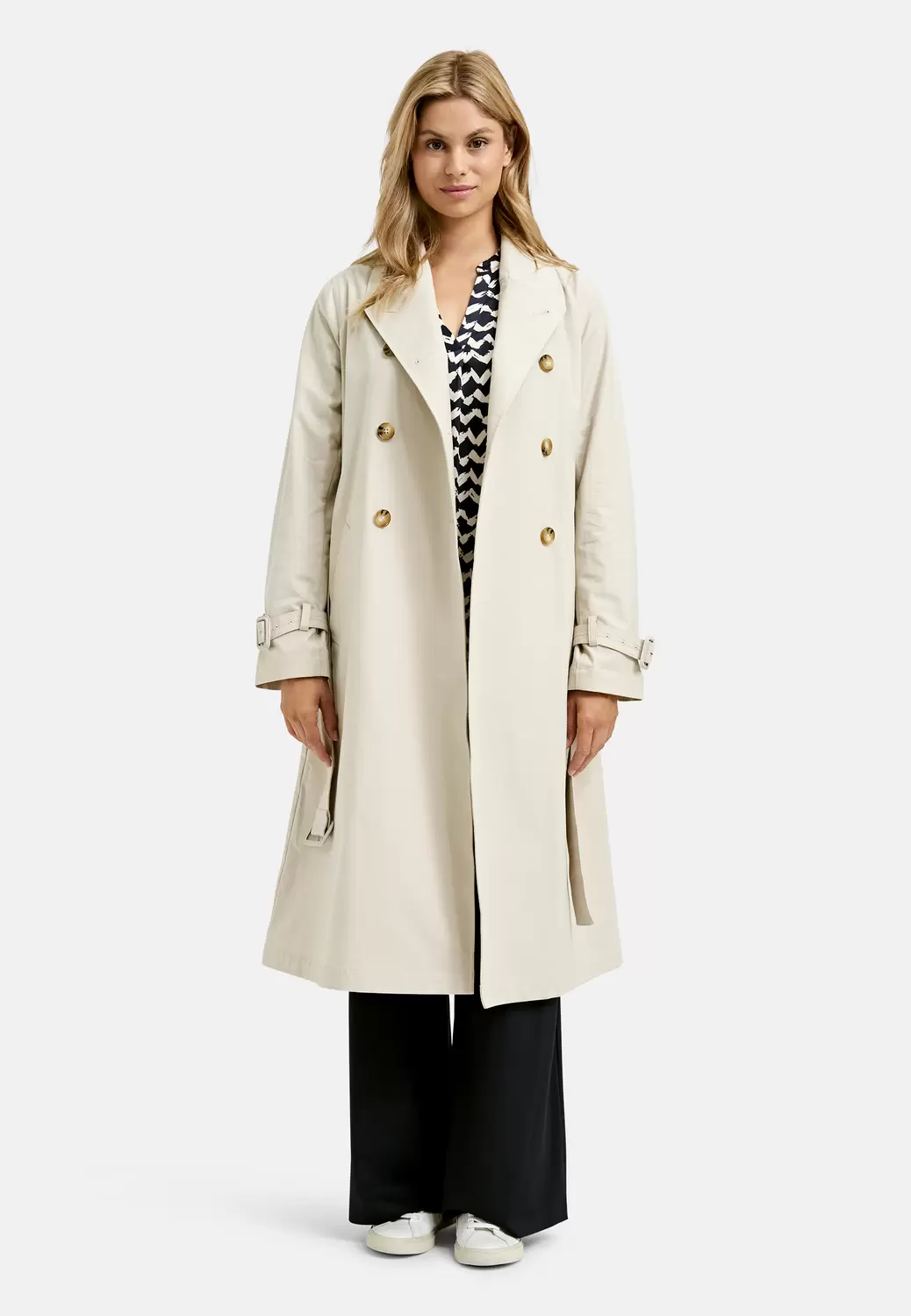 DOUBLE BREASTED TRENCHCOAT W BELT female