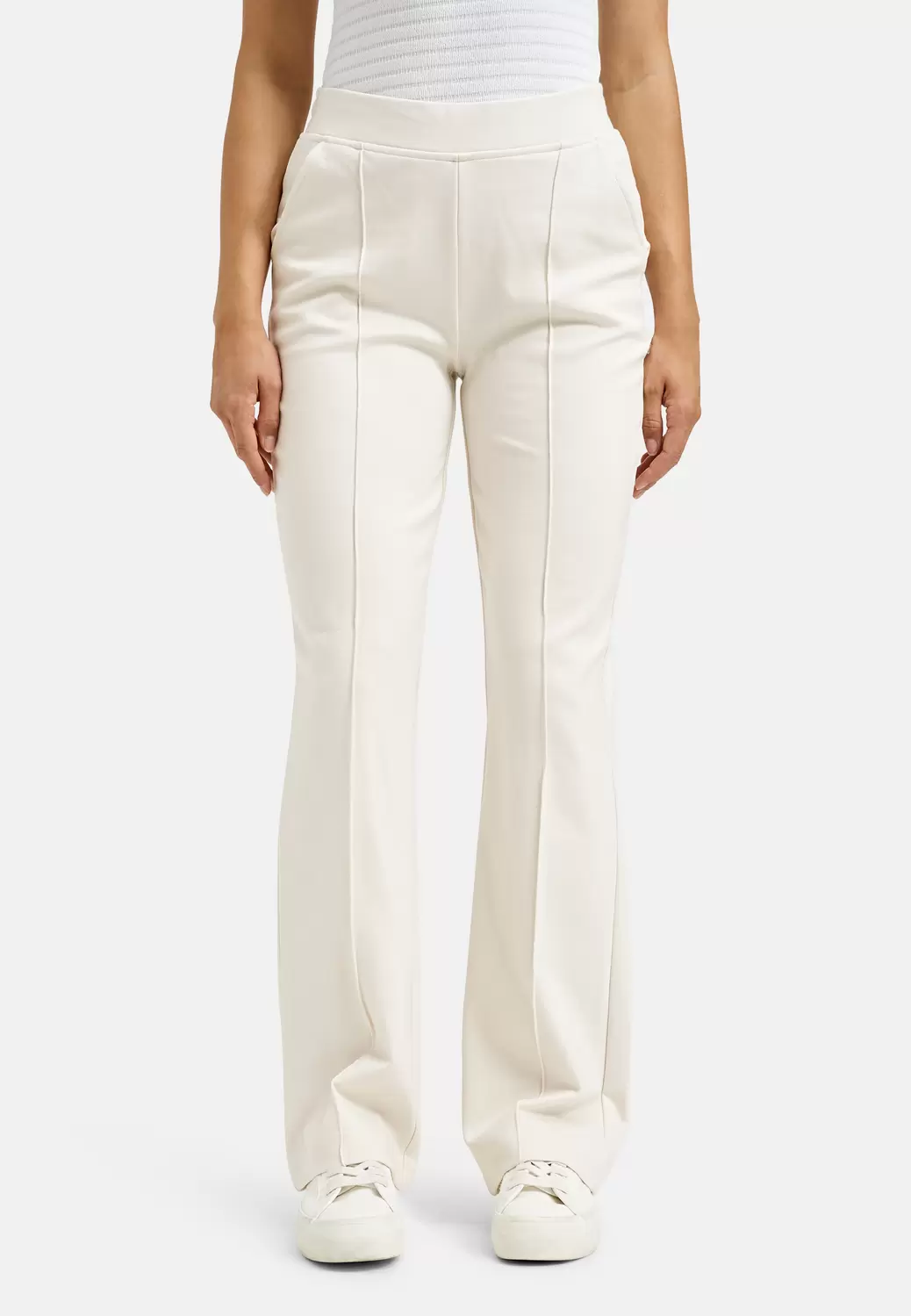 WIDELEG PANTS WITH ELASTIC AT BACK female