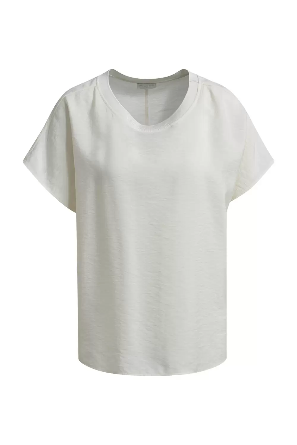 BOXY BLOUSE ROUND RIB NECK 1/2 SLEE female