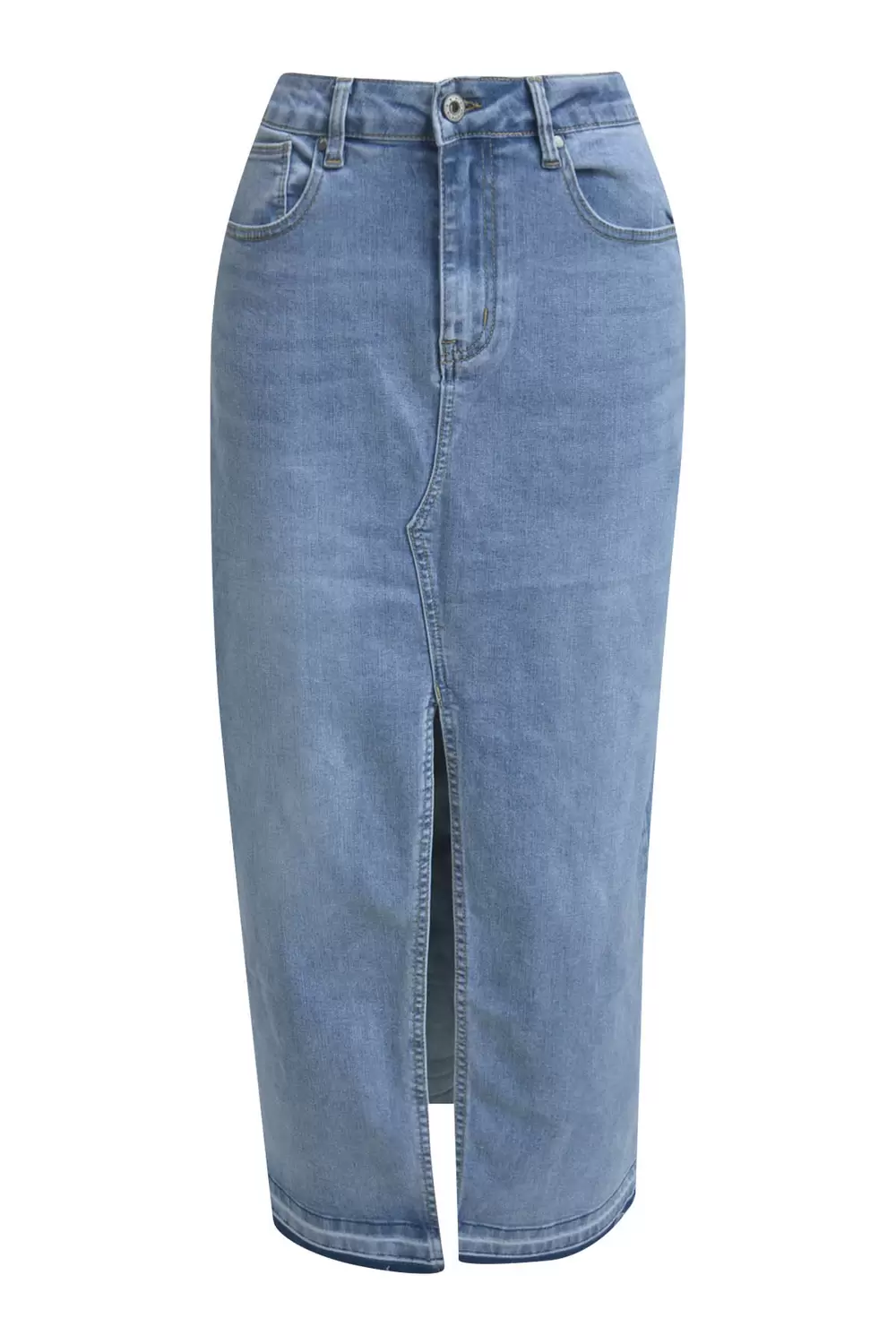 DENIM SKIRT WITH SLIT female