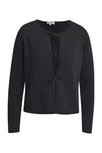 normal fitted round neck cardigan w 1/1 sleeves, button placket
