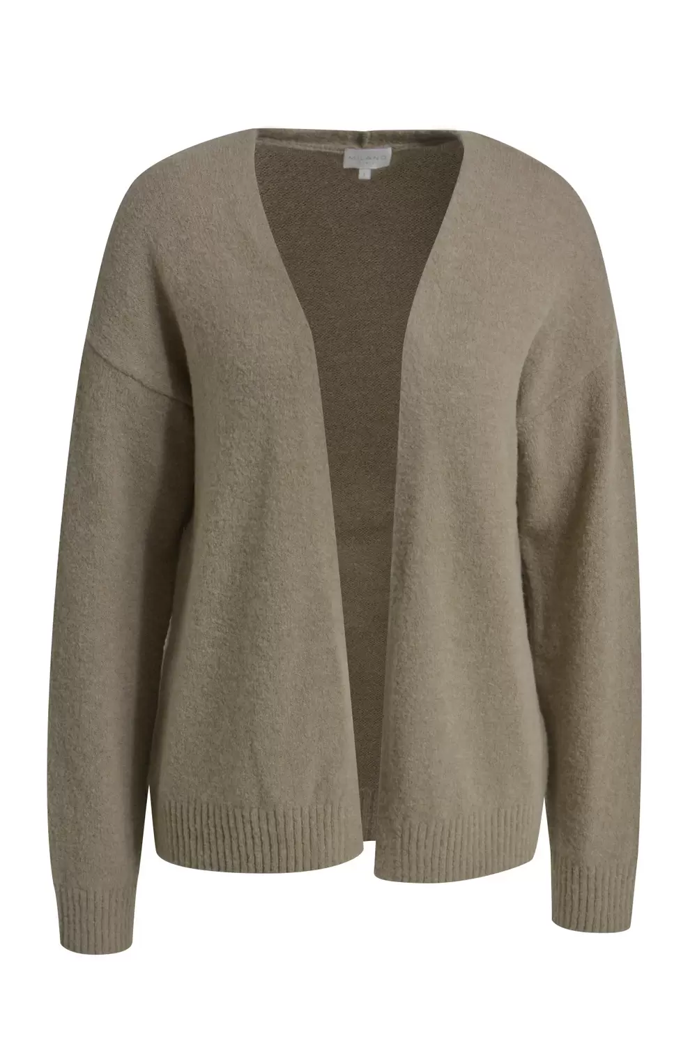 Milano Italy Open Cardigan with oversized shoulders and 1/1 sleeves