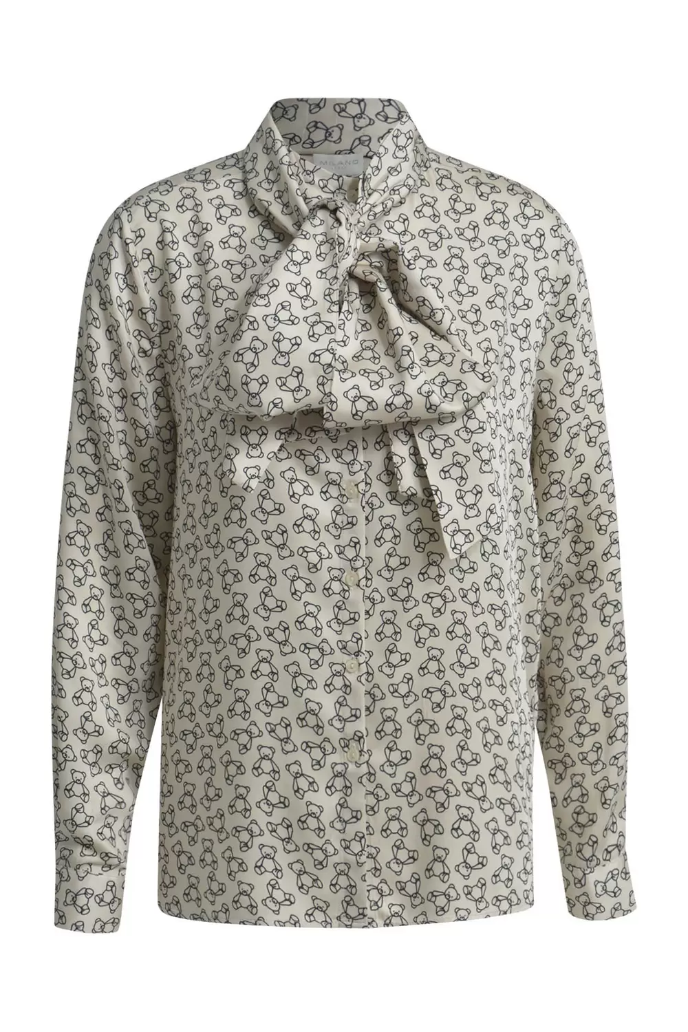 blouse w/ bow tie 1/1 sleeve