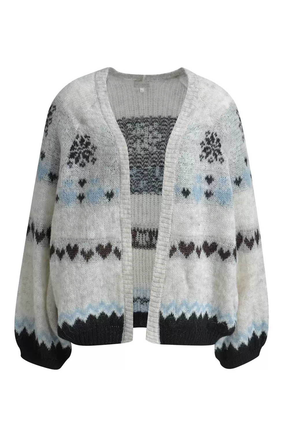 OPEN CARDIGAN W/ INTARSIA 1/1 RAGLA female