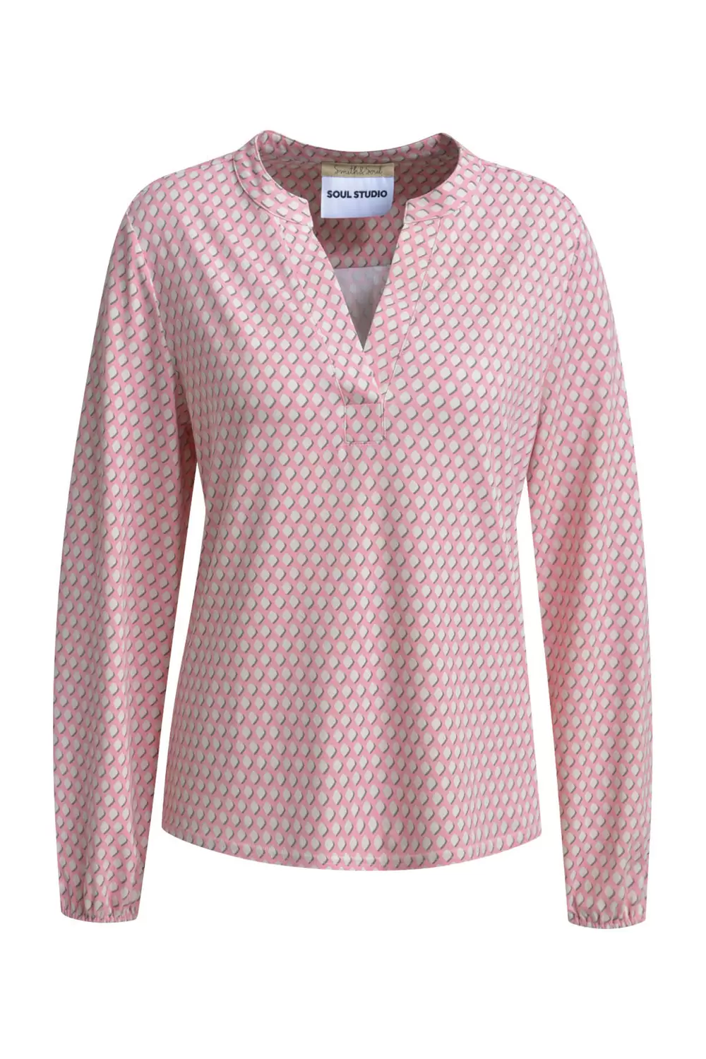 RELAXED JERSEY SHIRT BLOUSE AOP female