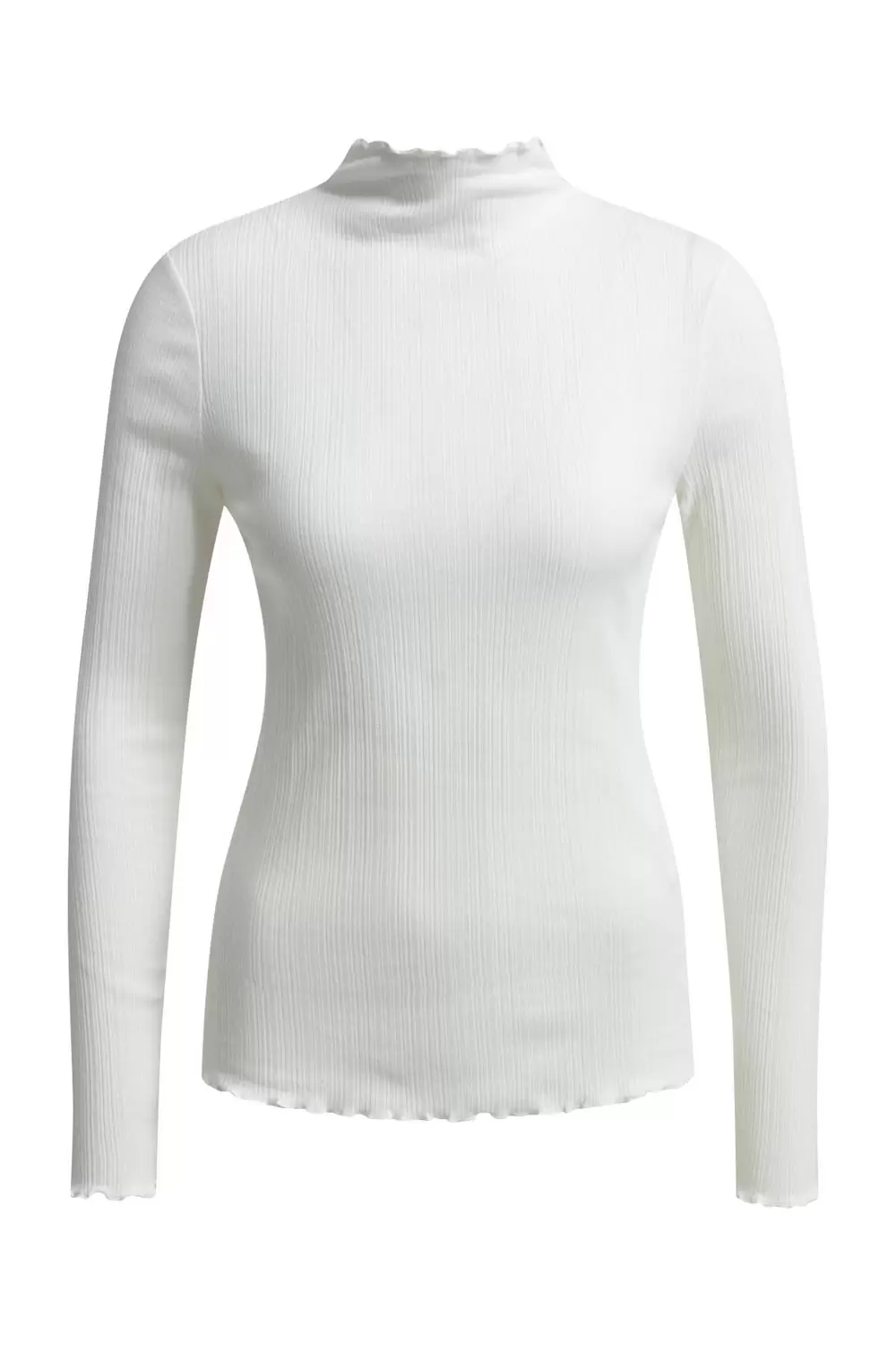 FITTED RIB LONGSLEEVE STANDUP COLLA female