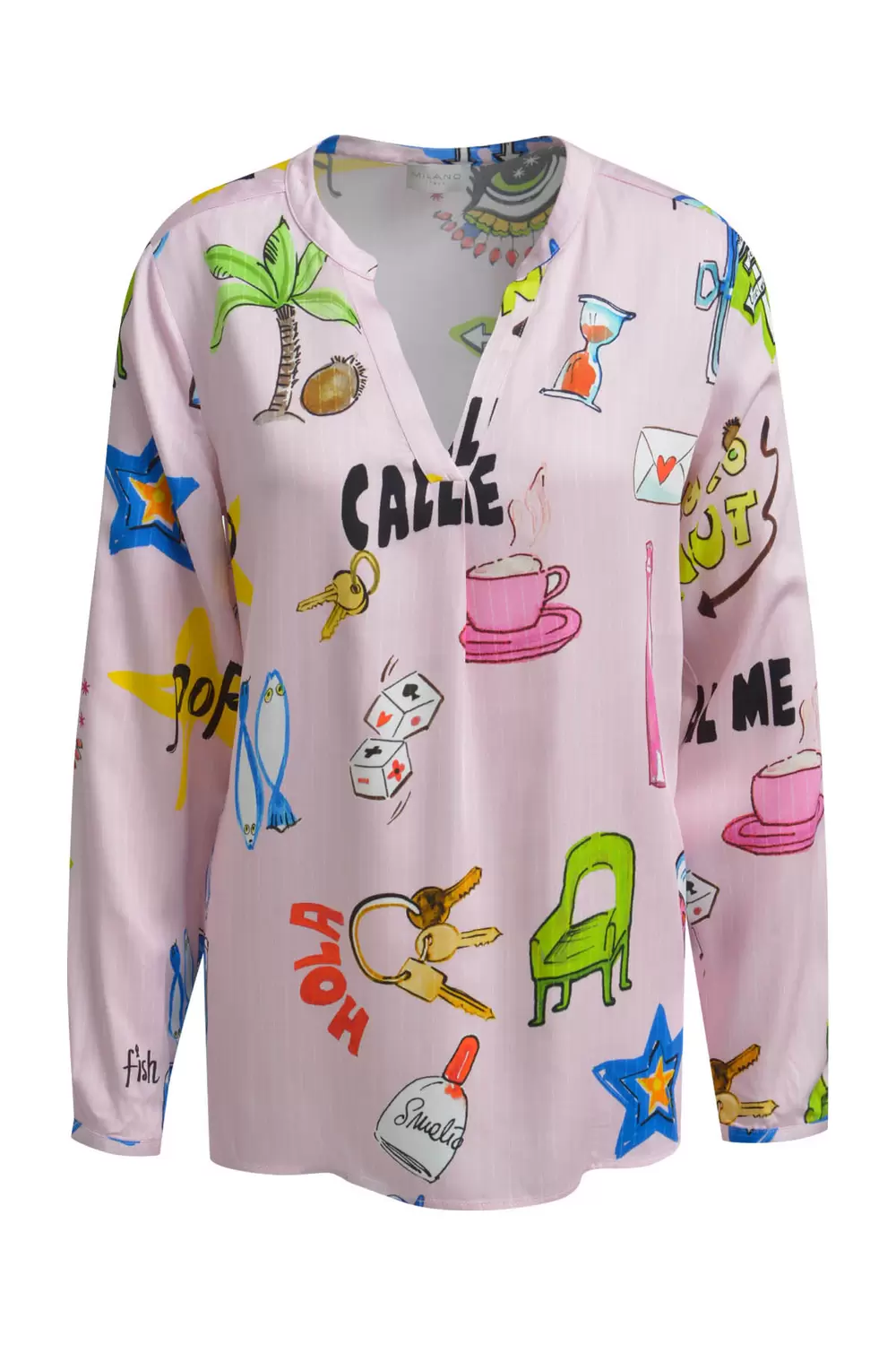 V-NECK BLOUSE 1/1 SLEEVE