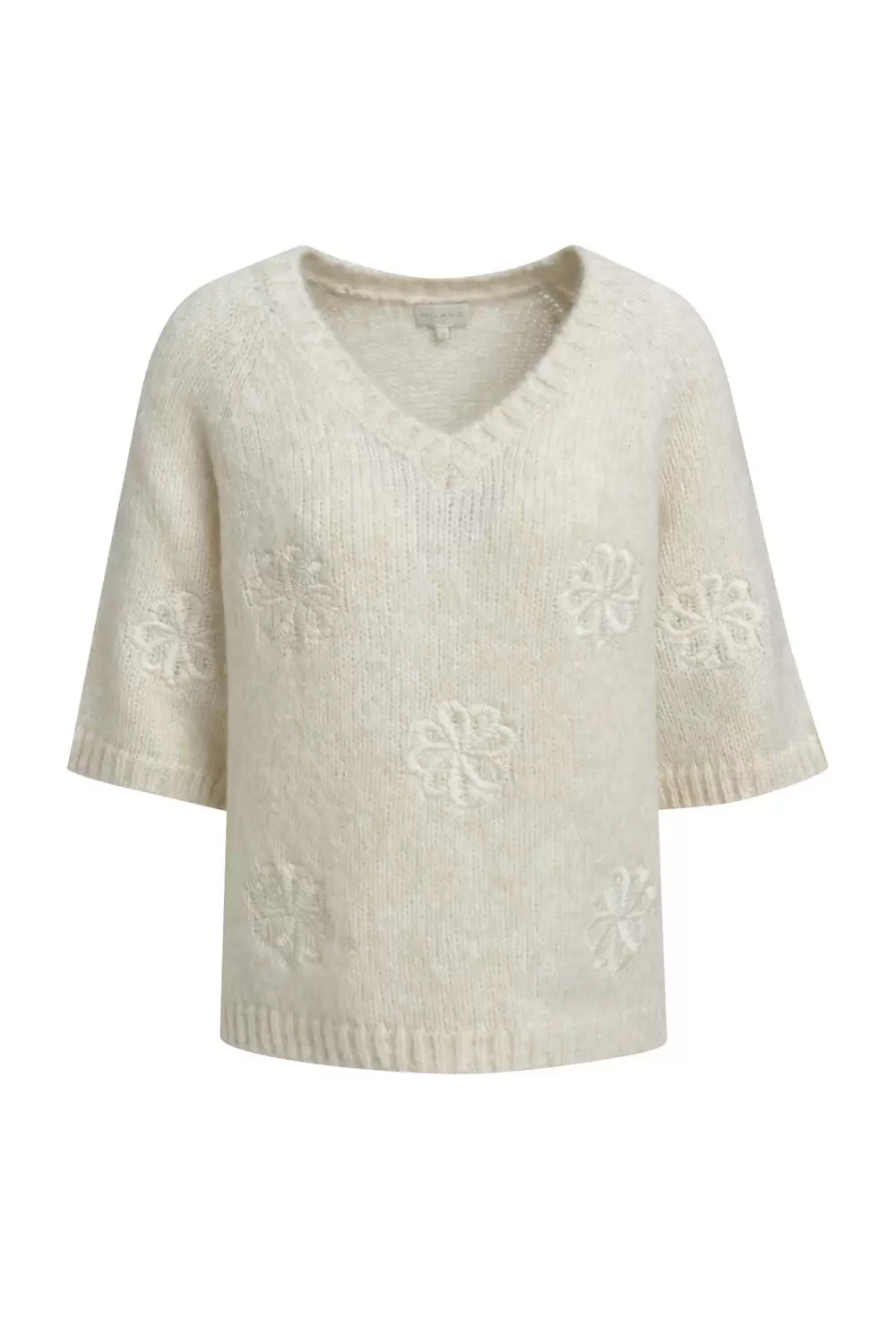 V-NECK RAGLAN PULLOVER 1/2 SLEEVE female