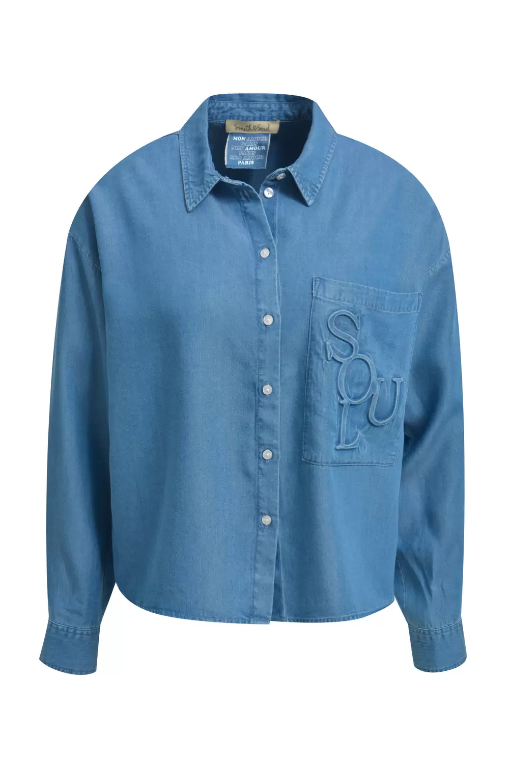 LYOCELL DENIM BOXY BLOUSE female