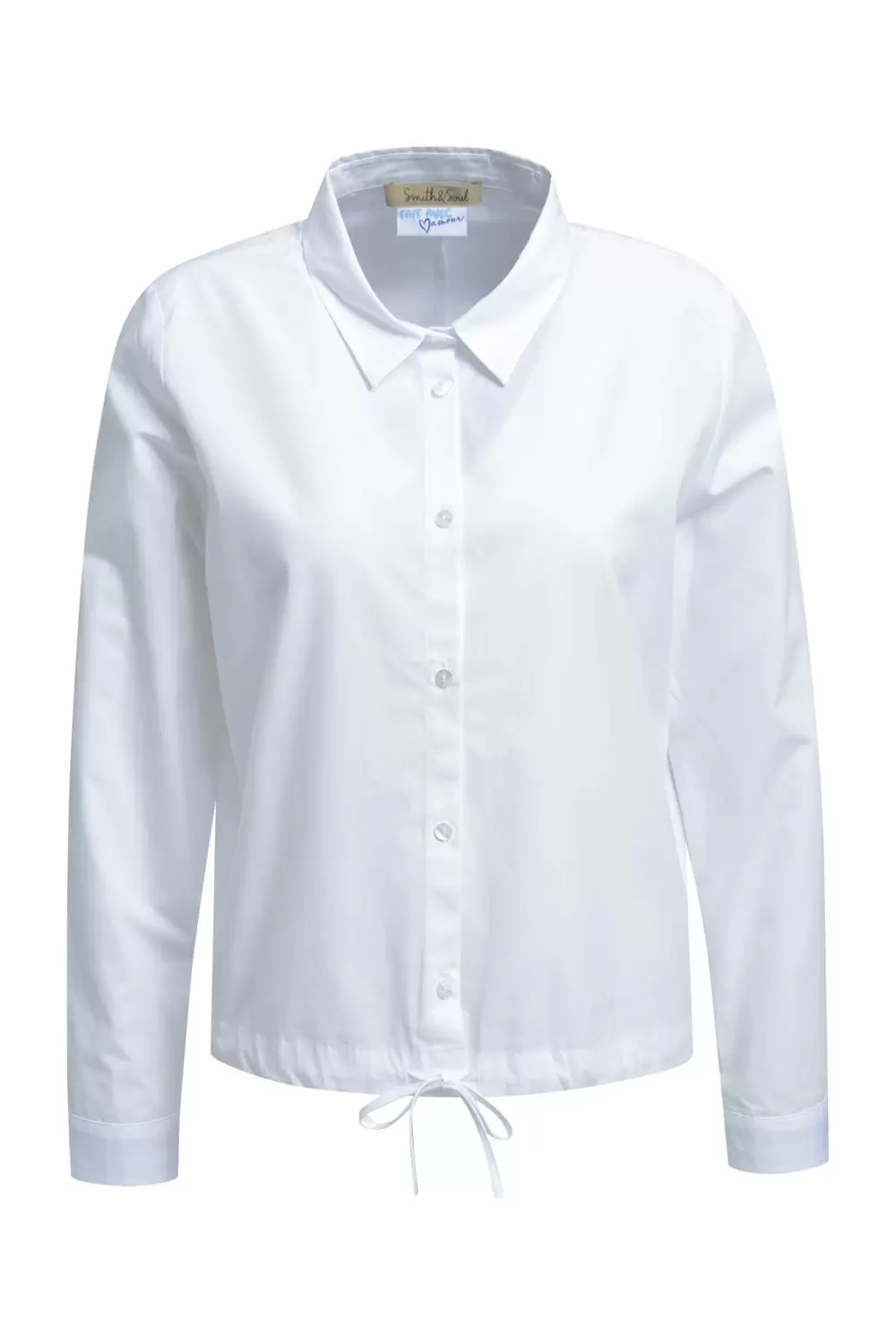 SOLID BLOUSE WITH DRAWSTRING AT FRO female