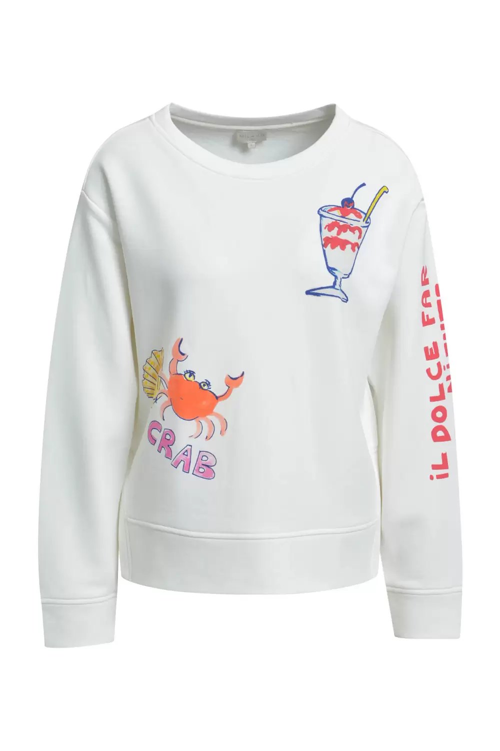 ROUND NECK SWEATSHIRT W/ AW & SLITS