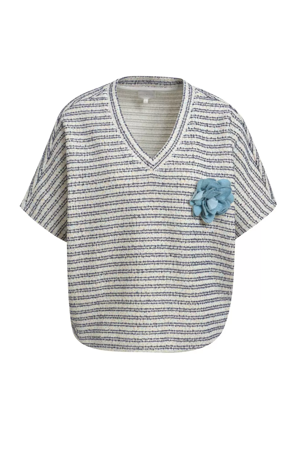 SLEEVELESS V-NECK SWEATSHIRT FLOWER