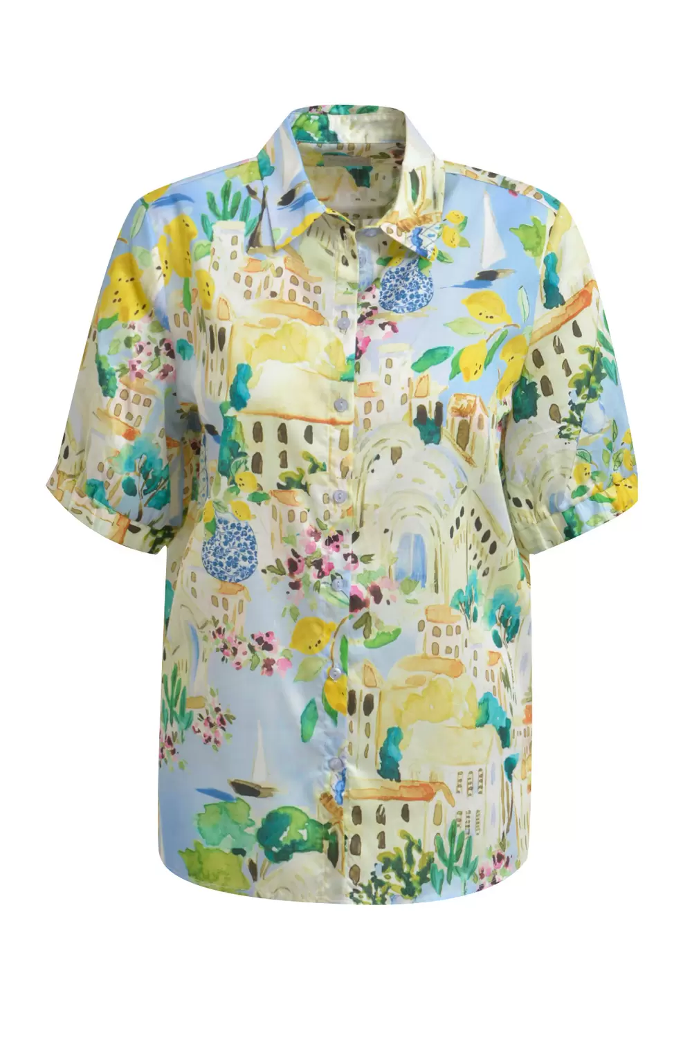 SHIRT BLOUSE 1/2 SLEEVE W ELASTIC C female