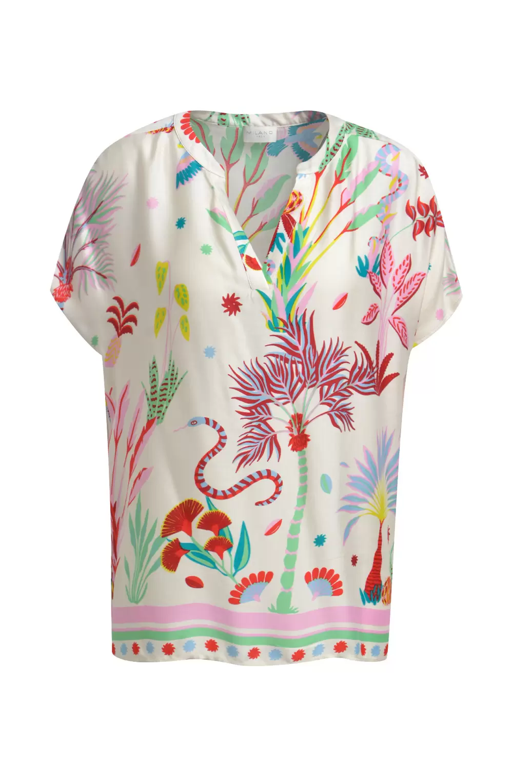 SLEEVELESS BLOUSE W NECKPANEL AE V- female