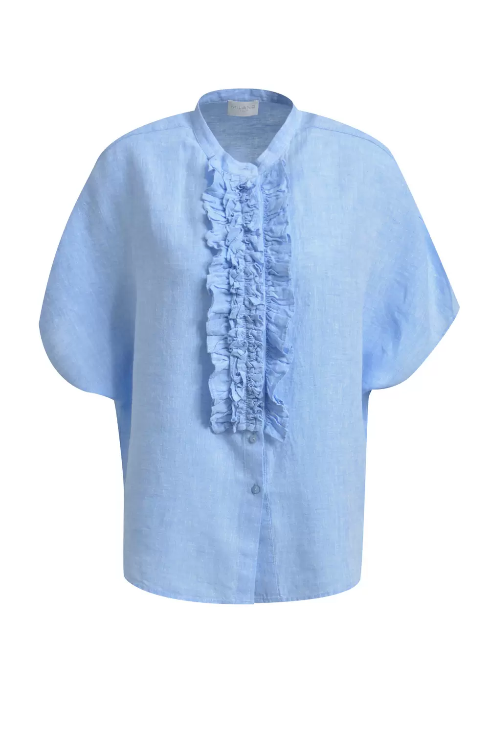 OVERSIZED 1/2 SLEEVE BLOUSE W STAND female