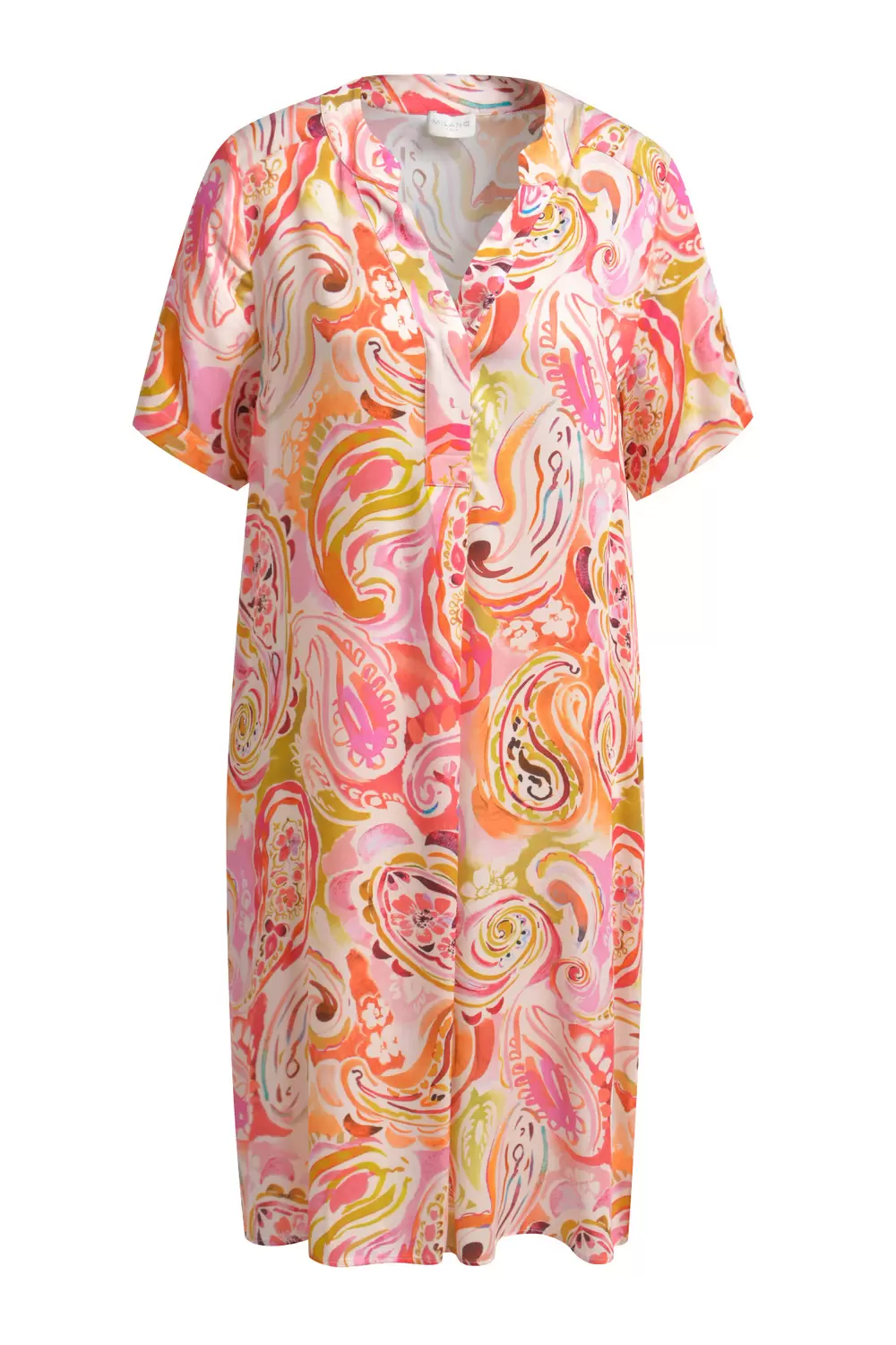 DRESS W NECKPANEL AND PLACKET, 1/2 female