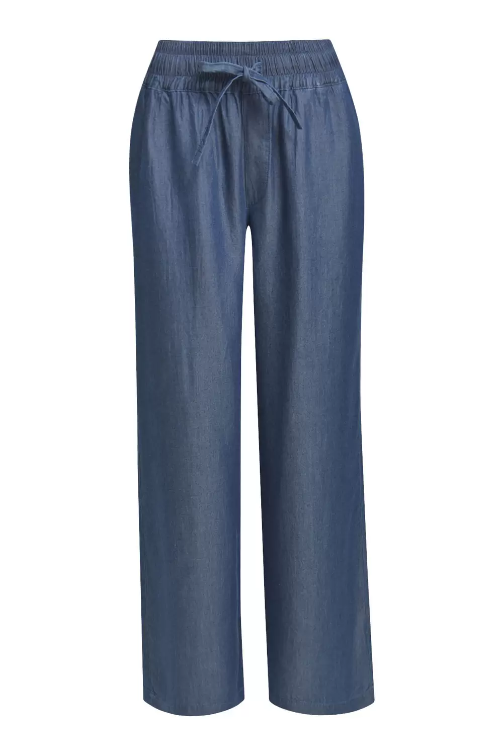 wideleg pants w elastic wb + pockets