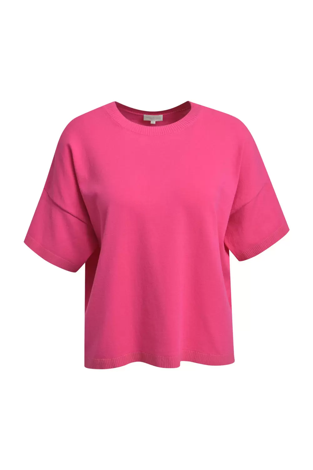 1/2 SLEEVE BOXY PULLOVER W ROUNDNEC