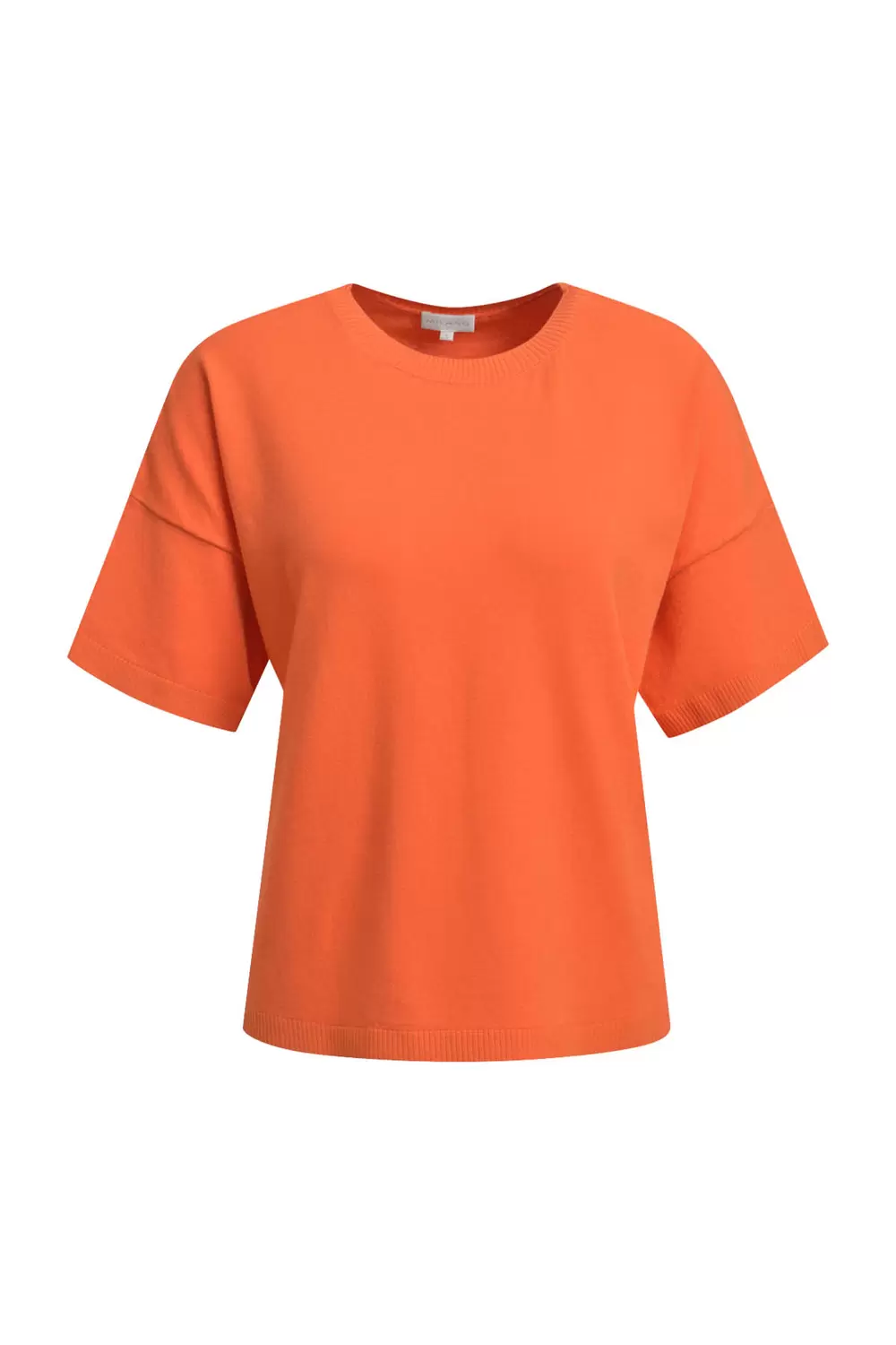 1/2 SLEEVE BOXY PULLOVER W ROUNDNEC