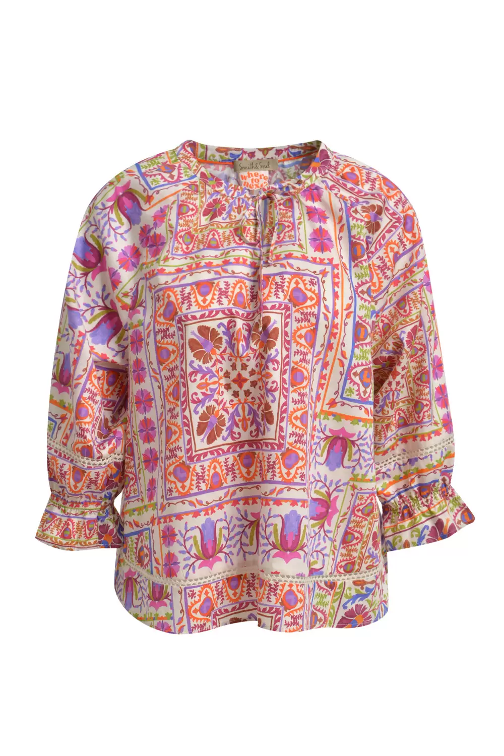 RAGLAN V-NECK BOHO BLOUSE female