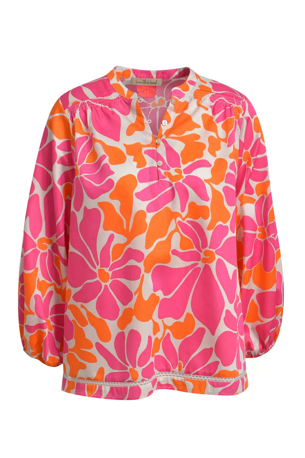 VOLUMINOUS STAND COLLAR BLOUSE female