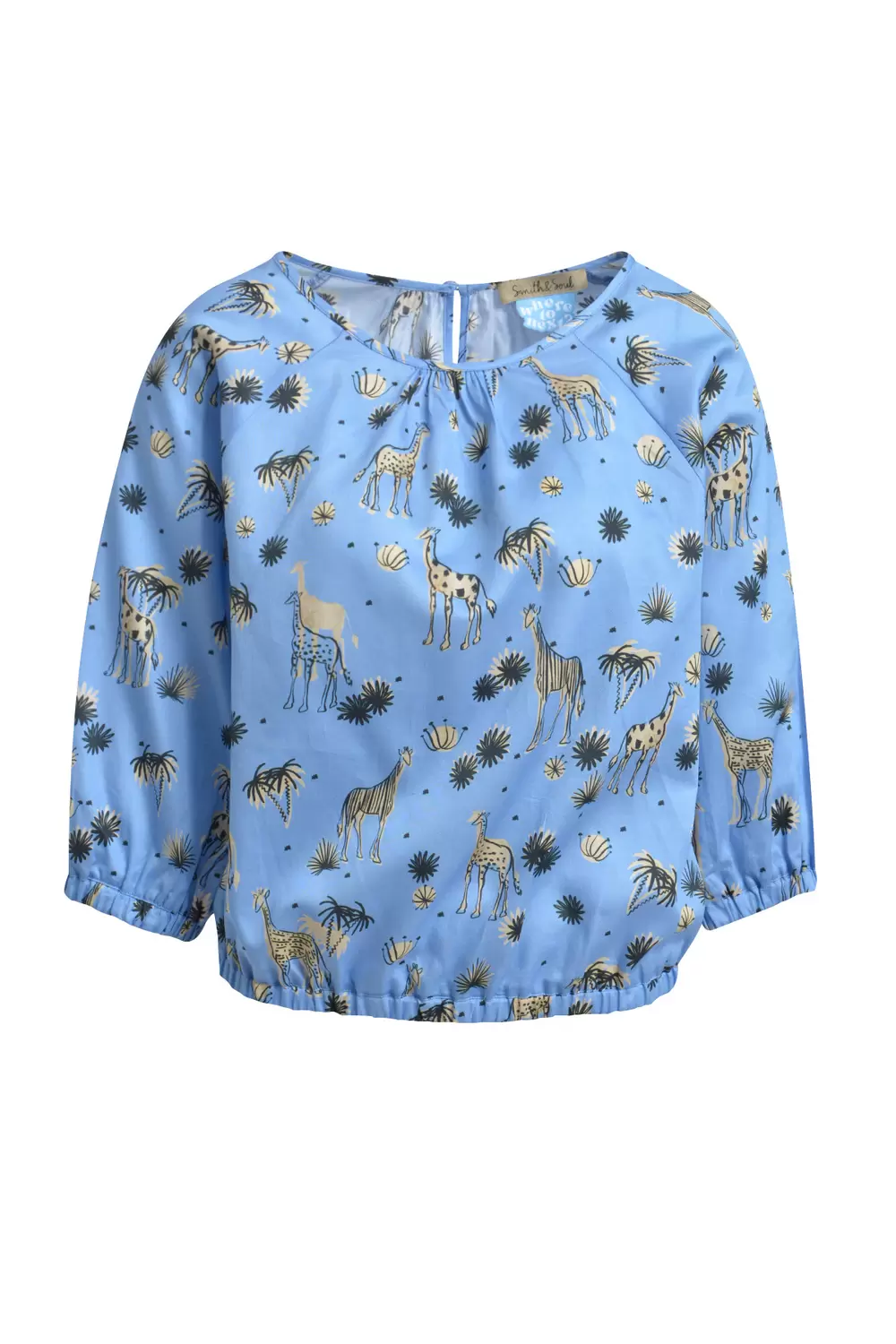 CROPPED RAGLAN BLOUSE ELASTIC HEM female