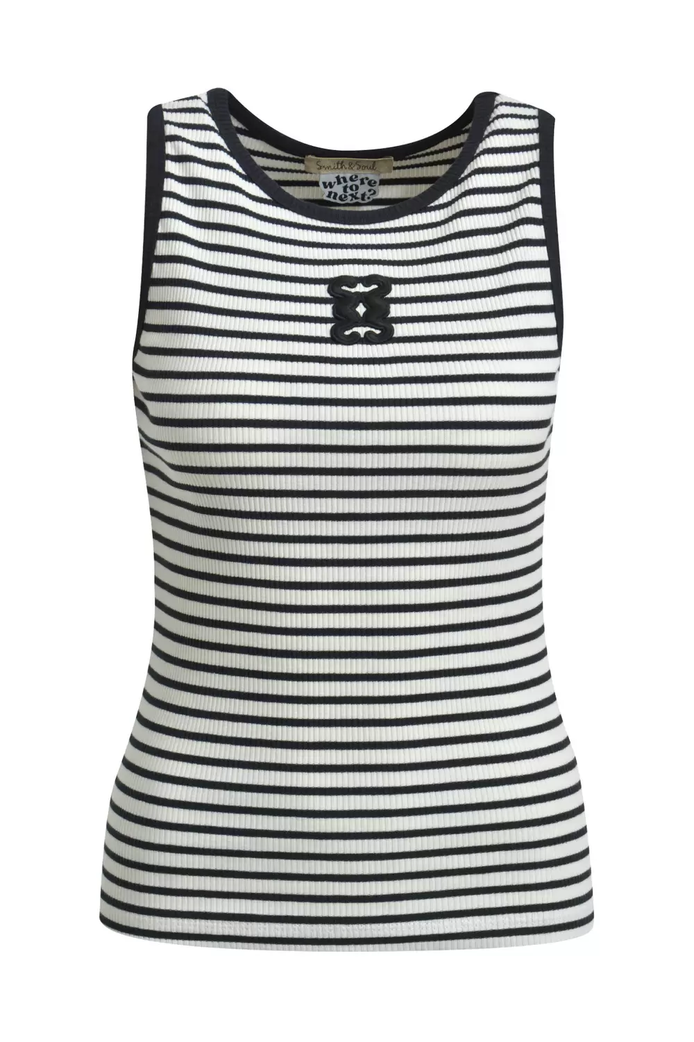 FITTED RIB TANKTOP 3D ANAGRAM STRIP female