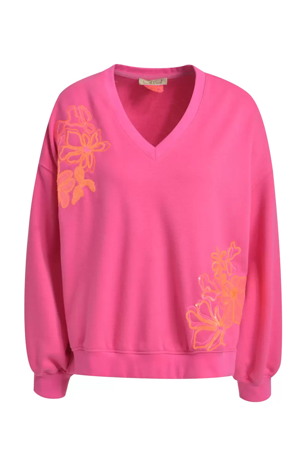 OVERSIZE SWEATSHIRT SEQUIN EMBROIDE