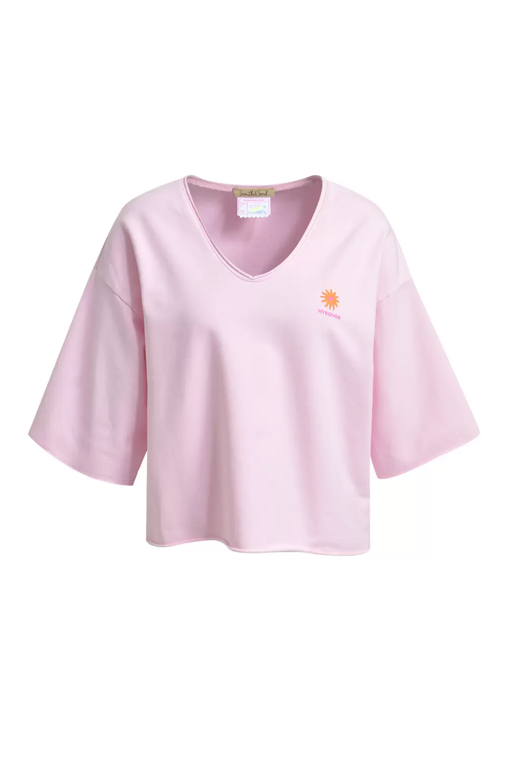 BOXY CROPPED SWEATSHIRT SHORTSLEEVE female