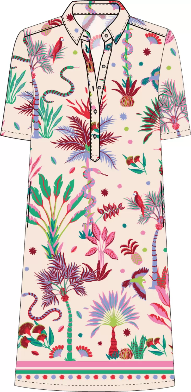 shirtdress 1/2 sleeve