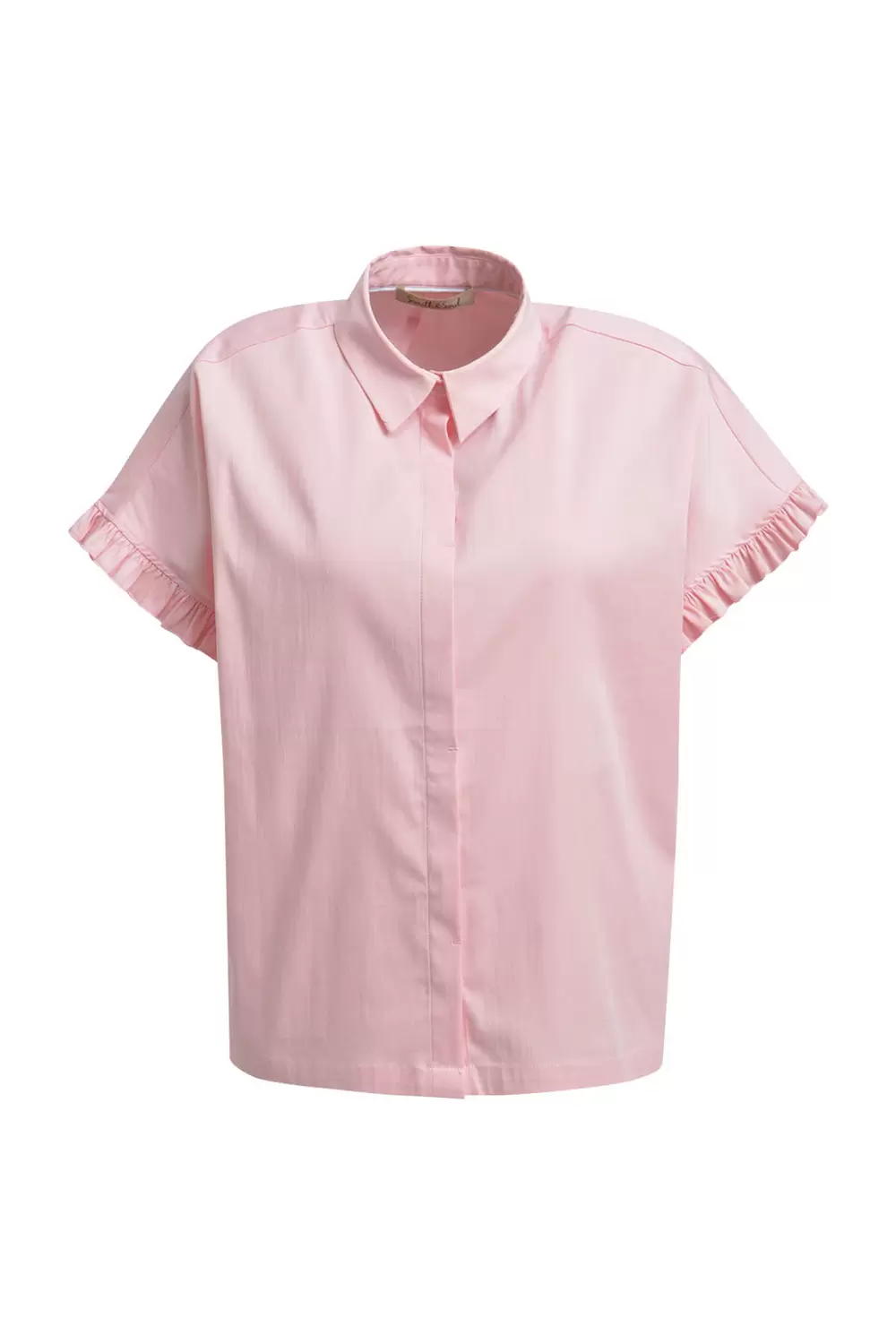 XXL BLOUSE WITH RUFFLE SLV female