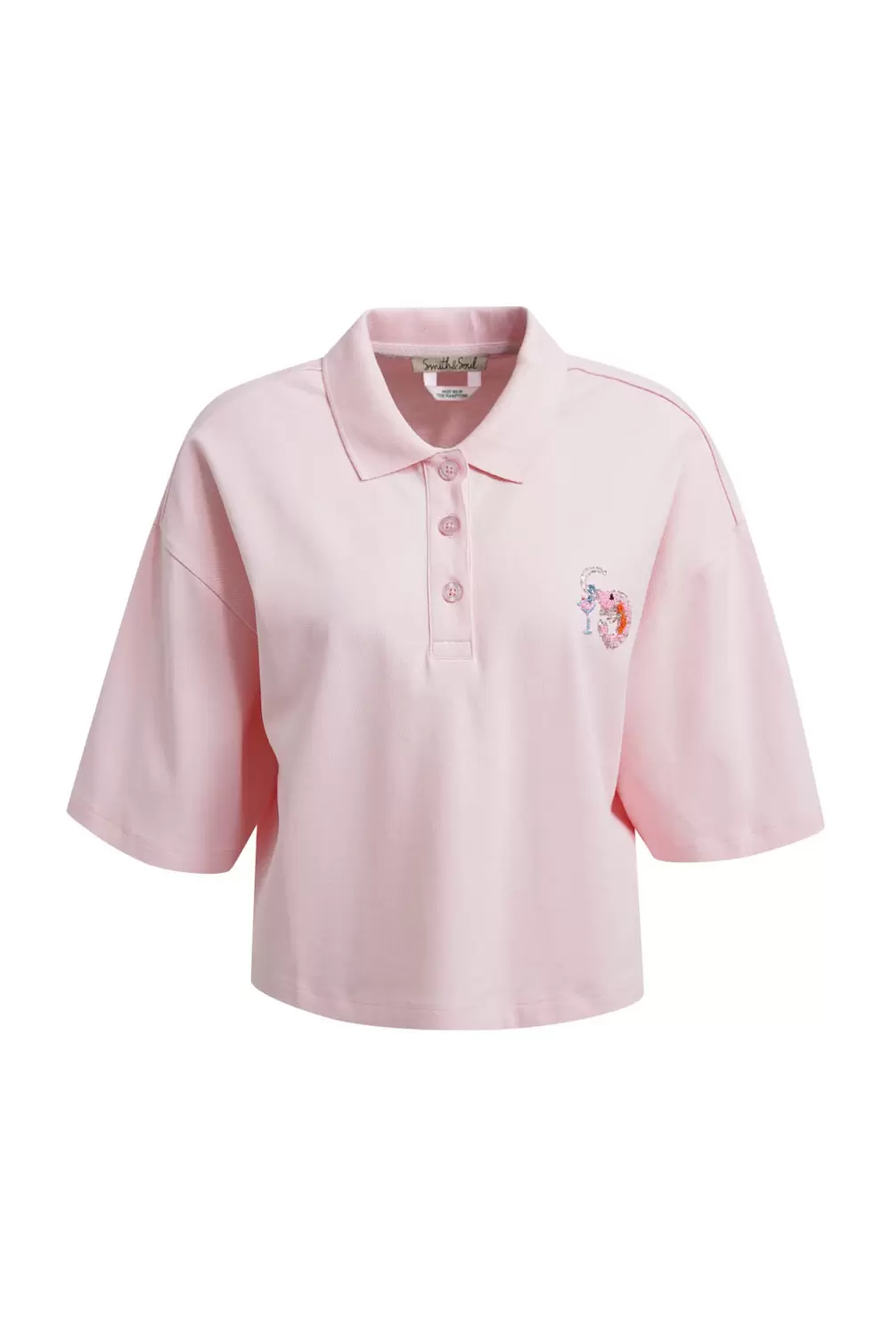 BOXY CROPPED POLO T-SHIRT female